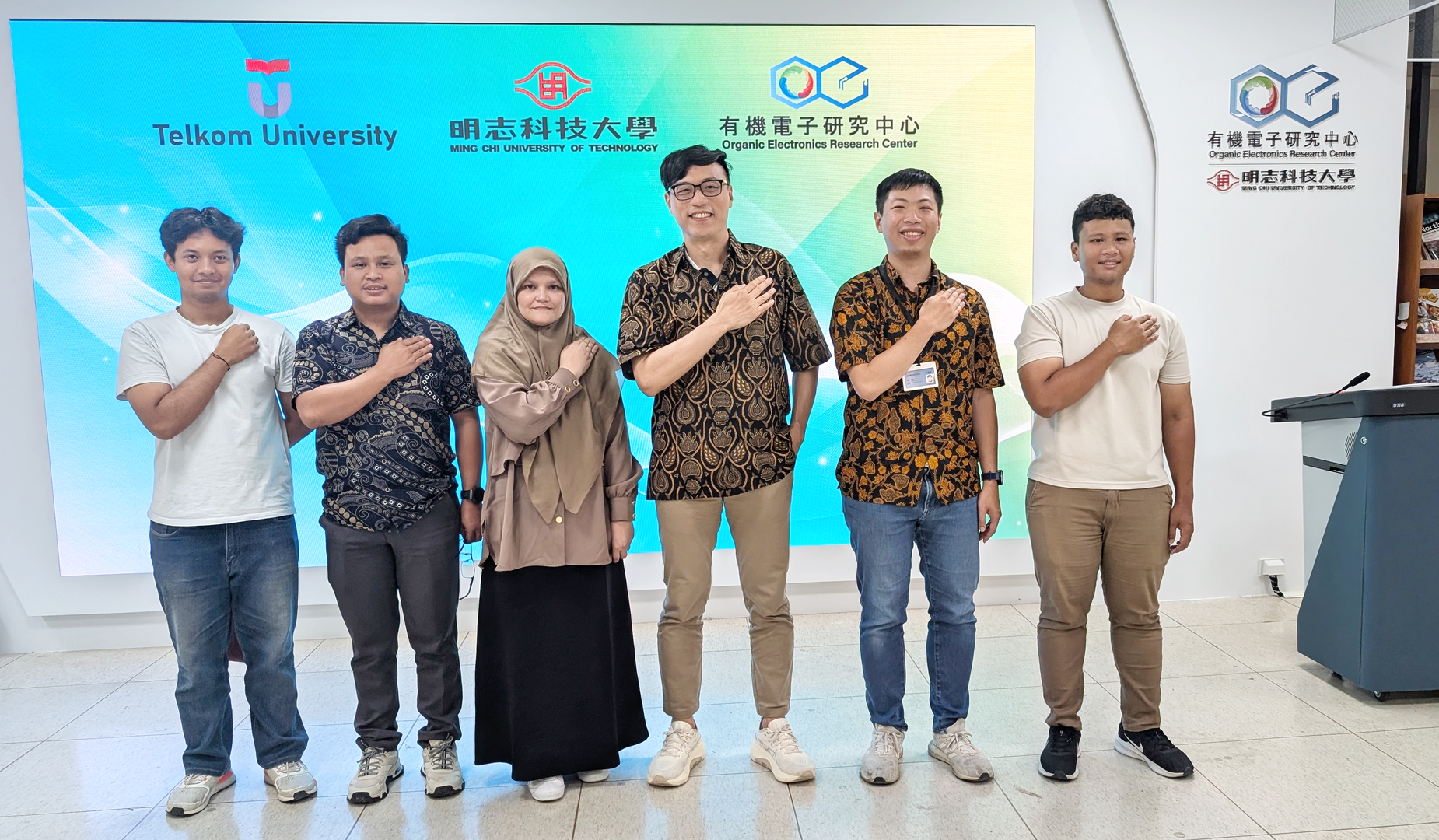 【參訪交流】 誠摯歡迎印尼電信大學蒞臨有機電子研究中心，進行國際學術交流。圖片